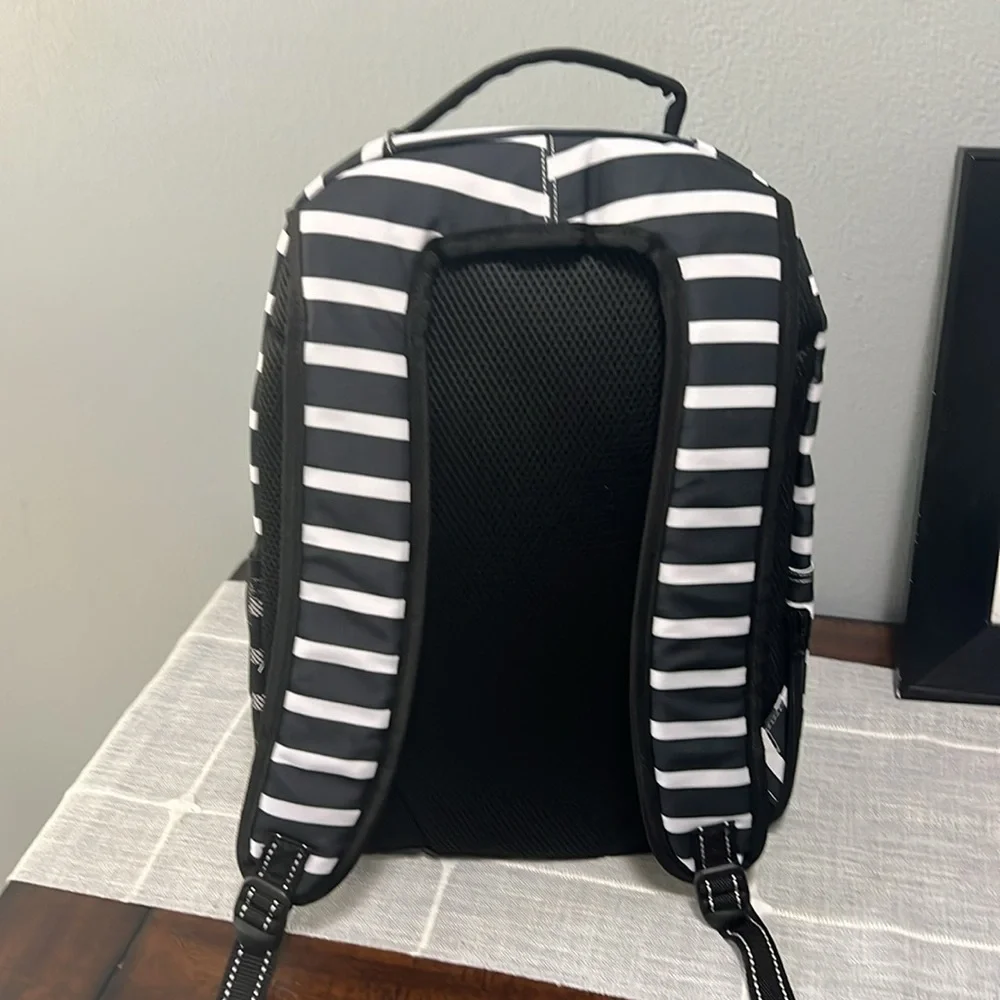 Scout Black and White Striped Backpack - Picture 3 of 8